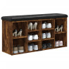 Banco zapatero madera de ingeniería roble ahumado 102x32x50 cm 4