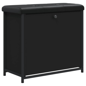 Banco sapateira com gaveta articulada 62x32x56 cm preto H