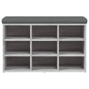 Banco zapatero madera de ingeniería gris Sonoma 82x32x50 cm 5