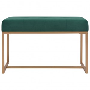Banco 80 cm terciopelo verde H