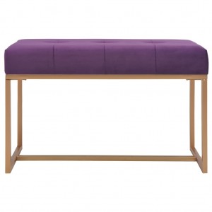 Banco 80 cm terciopelo morado H