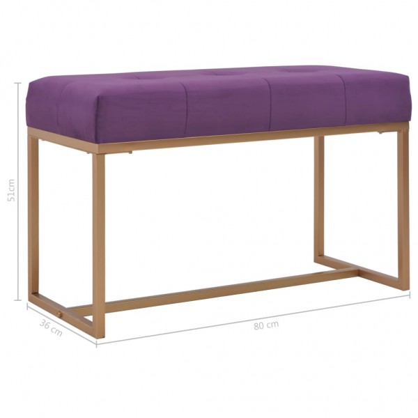 Banco 80 cm terciopelo morado M 5