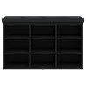 Banco zapatero madera de ingeniería negro 82x32x50 cm 5