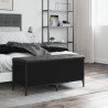 Banco con almacenaje madera de ingeniería negro 102x42x45 cm 3