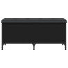 Banco con almacenaje madera de ingeniería negro 102x42x45 cm 4