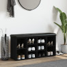 Banco zapatero madera de ingeniería negro 102x32x50 cm 3