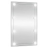 Espelho de parede retangular com luzes LED vidro 40x60 cm 4