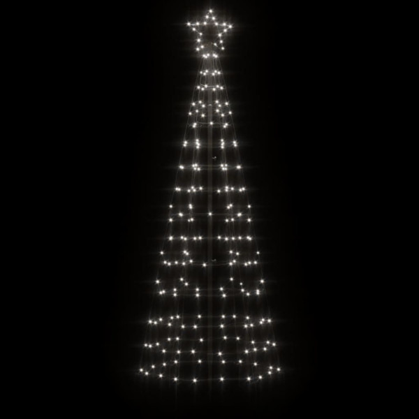 Árbol de Navidad cono con estacas 220 LEDs blanco frío 180 cm M 3