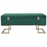 Banco com compartimento de arrumação 105 cm veludo verde 3