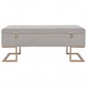 Banco com compartimento de arrumação 105 cm veludo cinzento 3