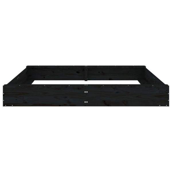 Arenero con asientos cuadrado madera maciza de pino negro M 4