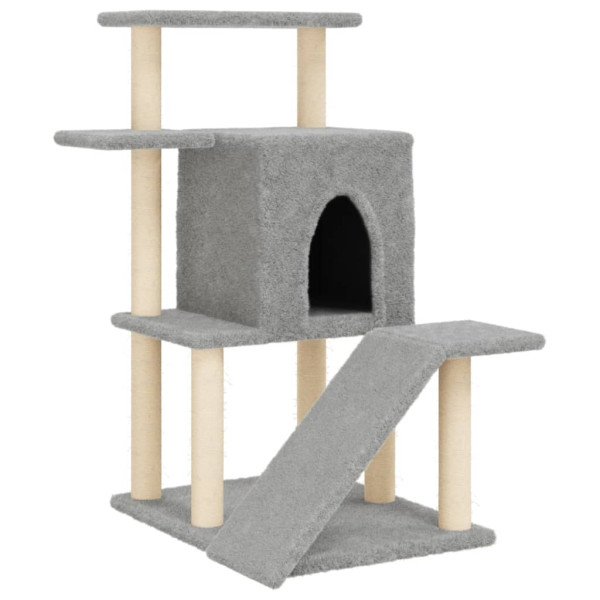 Árvore p/ gatos c/ postes arranhadores sisal 97 cm cinza-claro M 2