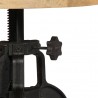 Mesa de apoio 45 x (45-62) cm madeira mangueira e ferro fundido 5