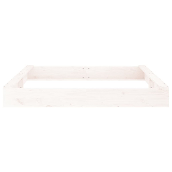 Caixa de areia quadrada com assentos pinho maciço branco M 5