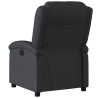 Sillón reclinable de cuero auténtico negro 3