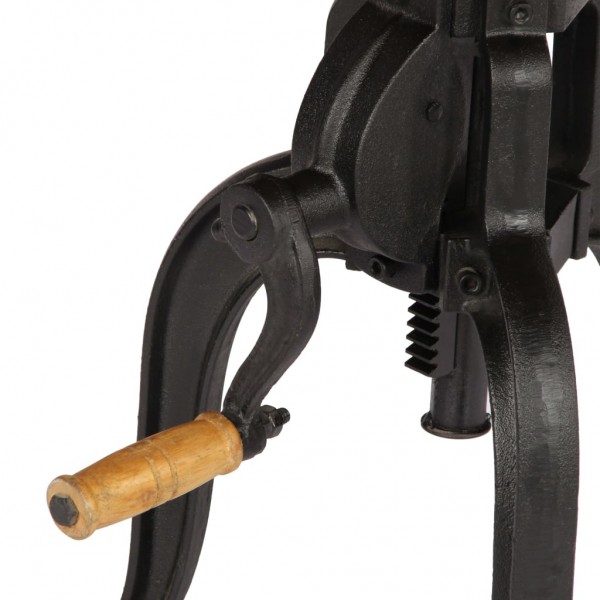 Mesa de apoio 45x (45-62) cm madeira recuperada e ferro fundido M 5