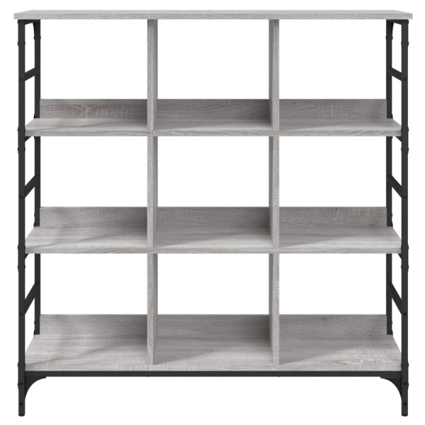 Aparador de madera de ingeniería gris Sonoma 102x32x103.5 cm M 4