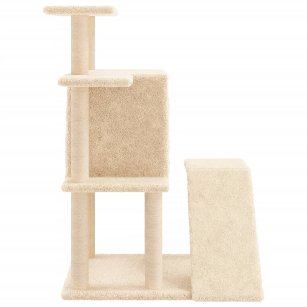 Rascador para gatos con postes de sisal color crema 97 cm M 5