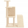 Árvore p/ gatos c/ postes arranhadores sisal 97 cm cor creme 5