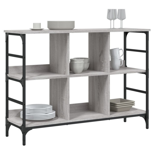 Aparador de madera de ingeniería gris Sonoma 102x32x73.5 cm M 3