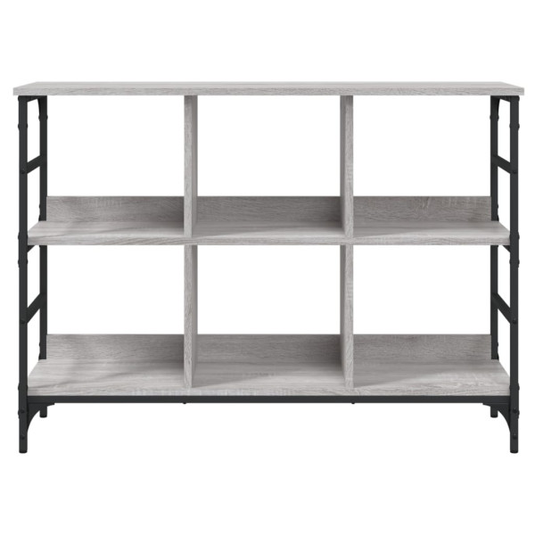Aparador de madera de ingeniería gris Sonoma 102x32x73.5 cm M 4