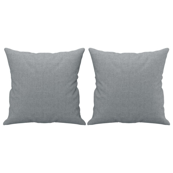 Sofá 2 lugares + almofadas decorativas 140cm tecido cinza-claro M 5