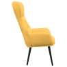 Sillón de relax de tela amarillo mostaza 4