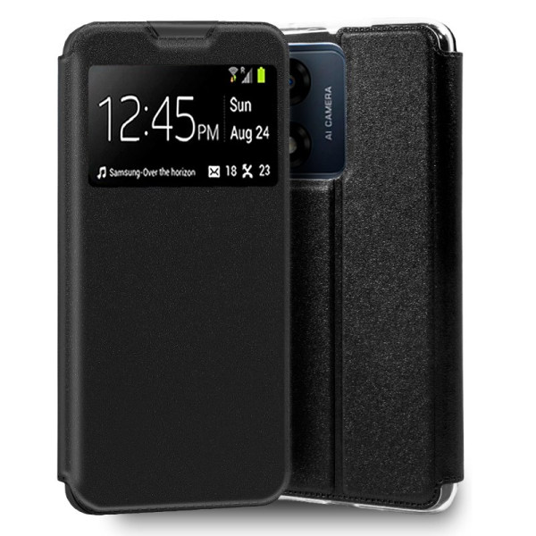 Funda COOL Flip Cover para Motorola Moto E13 Liso Negro D