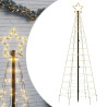 Árvore de Natal LED com Spikes 220 LEDs Branco Quente 180 cm 2