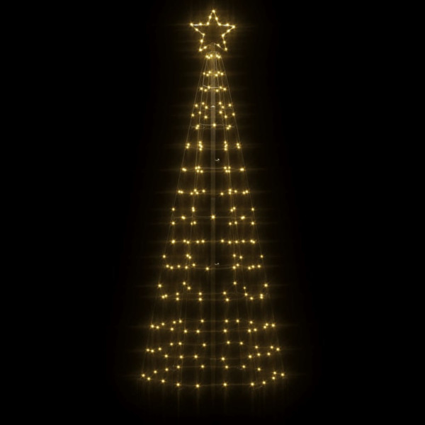 Árvore de Natal LED com Spikes 220 LEDs Branco Quente 180 cm M 3