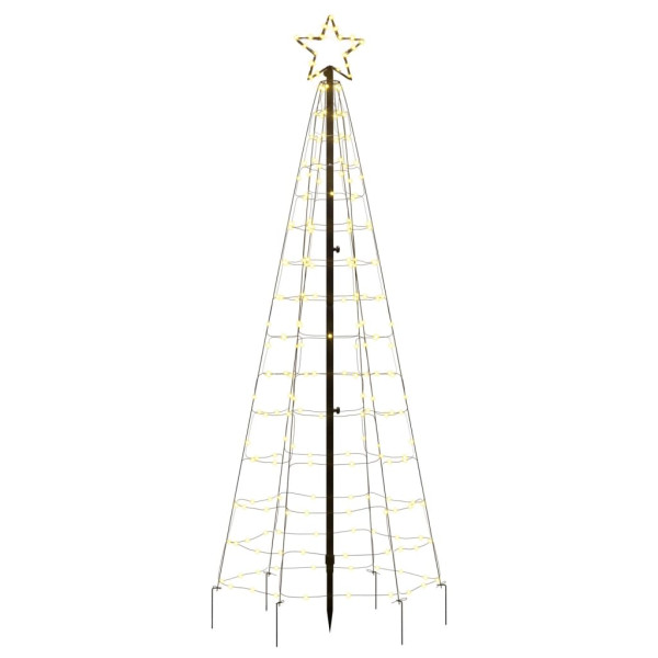 Árvore de Natal LED com Spikes 220 LEDs Branco Quente 180 cm M 4