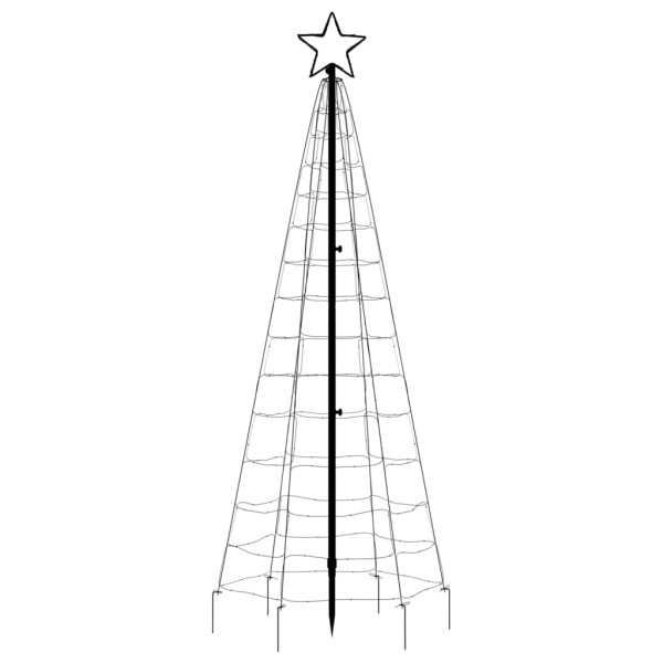 Árvore de Natal LED com Spikes 220 LEDs Branco Quente 180 cm M 5