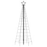 Árbol de Navidad cono con estacas 220 LEDs blanco cálido 180 cm 5