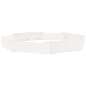 Arenero con asientos octógono madera maciza de pino blanco H