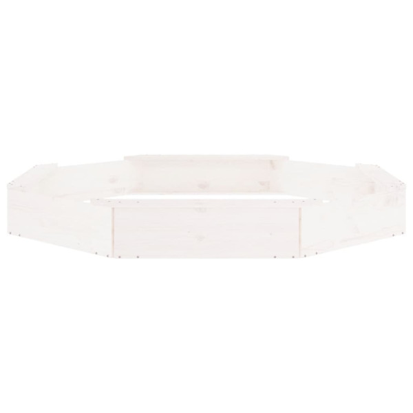 Arenero con asientos octógono madera maciza de pino blanco M 5