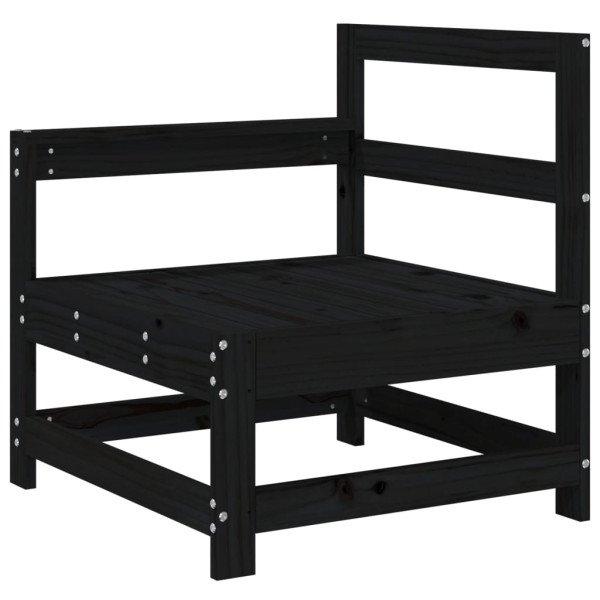 Juego de muebles de jardín 3 pzas madera maciza de pino negro M 4