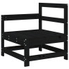 3 pcs conjunto lounge de jardim madeira de pinho maciça preto 4