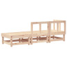 Juego de muebles de jardín 3 piezas madera maciza de pino 3