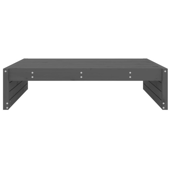 Apoio de pés para jardim 120x80 cm pinho maciço cinzento M 4