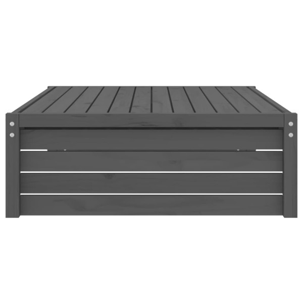 Apoio de pés para jardim 120x80 cm pinho maciço cinzento M 5