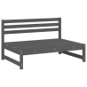 Sofás de centro para jardim 2 pcs 120x80 cm pinho maciço cinza 3