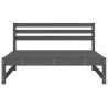 Sofás de centro para jardim 2 pcs 120x80 cm pinho maciço cinza 4
