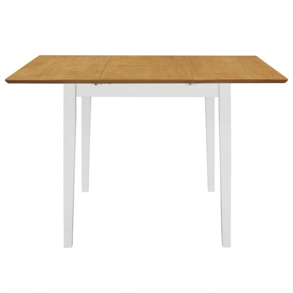 Mesa de comedor extensible blanca (80-120)x80x74 cm MDF M 4