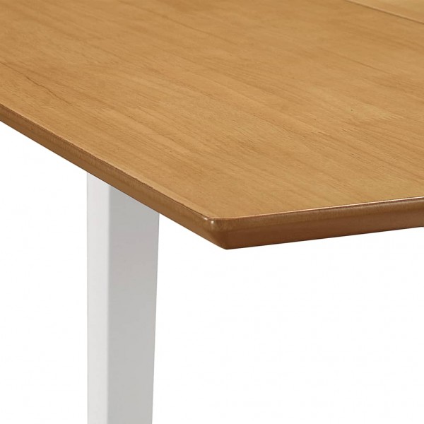 Mesa de comedor extensible blanca (80-120)x80x74 cm MDF M 5