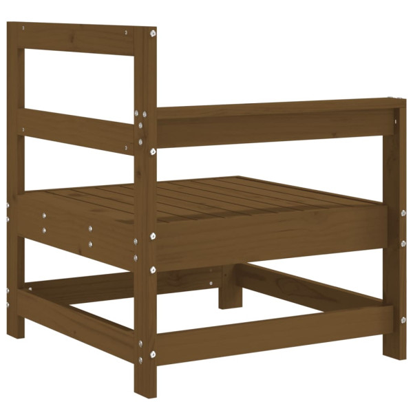 Sofá esquinero de madera maciza de pino marrón miel M 5