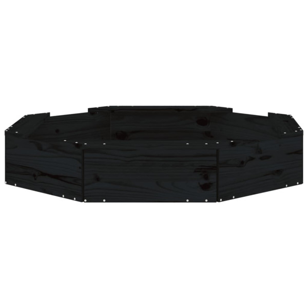 Arenero con asientos octógono madera maciza de pino negro M 4