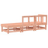 3 pcs conjunto lounge de jardim madeira de douglas maciça 3