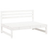 Sofá de centro para jardim 120x80 cm pinho maciço branco 2