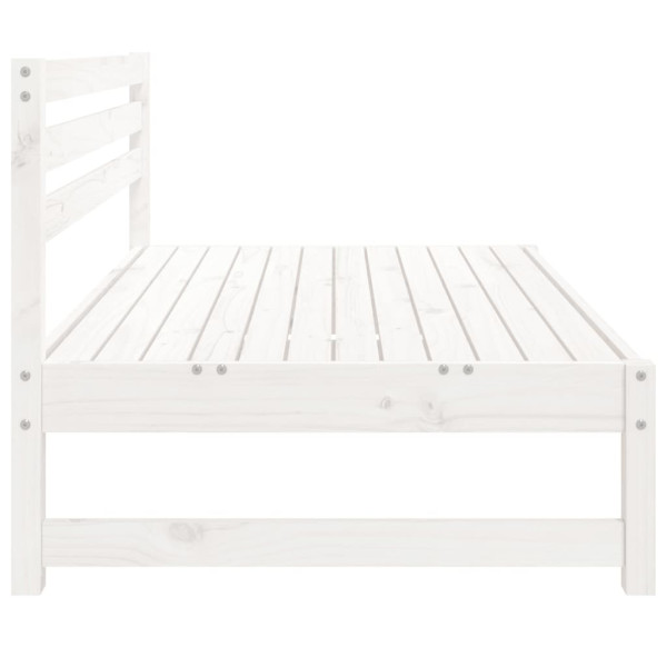 Sofá de centro para jardim 120x80 cm pinho maciço branco M 4