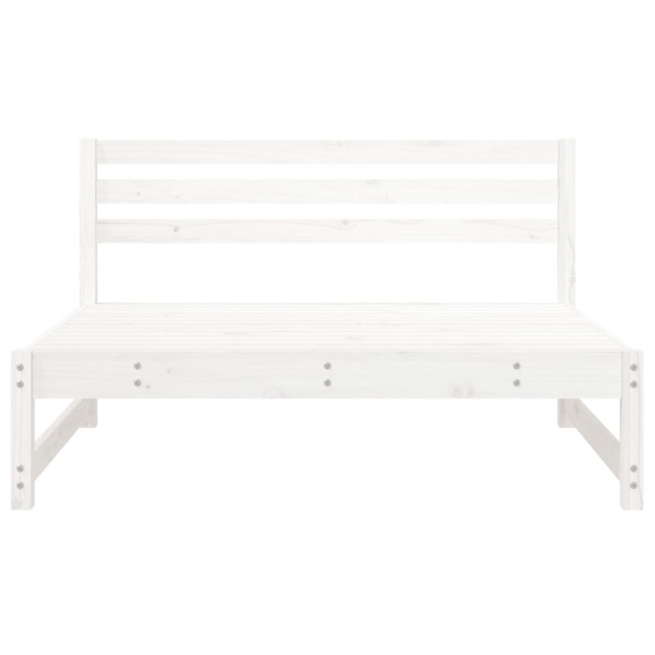 Sofás de centro para jardim 2 pcs 120x80 cm pinho maciço branco M 4